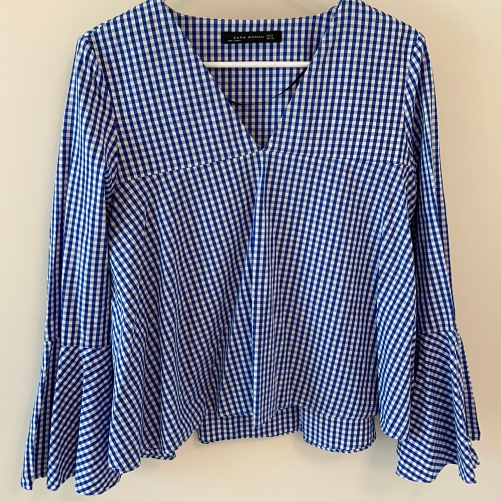 Blue Gingham Blouse